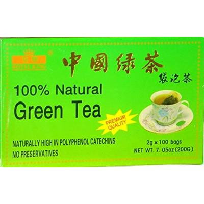 CHINESE PREMIUM GREEN TEA (100 BAG each box) Royal King Brand (pack of 5) (5)