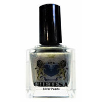 CHETESA Gems Collector Nail Lacquer, Non-Toxic, Silver Pearls, 0.50 oz.