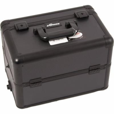 Sunrise Ognissanti Heavy Duty Makeup Case Professional Nail Travel Organizer Box, Black Dot, 7 Pound