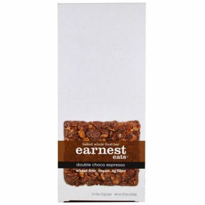 Earnest Eats, Baked Whole Food Bar, Double Choco Espresso, 12 Bars, 1.8 oz (52 g) Each(pack of 2)
