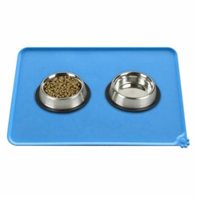 OUTAD Pet Feeding Mat Soft Silicone Kitten Dish Tray Mat Puppy Placemat Bowl Pad
