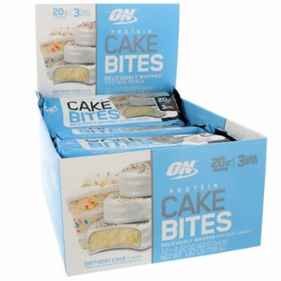Optimum Nutrition, Protein Cake Bites, Birthday Cake, 12 Bars, 2.22 oz (63 g) Each(pack of 4)