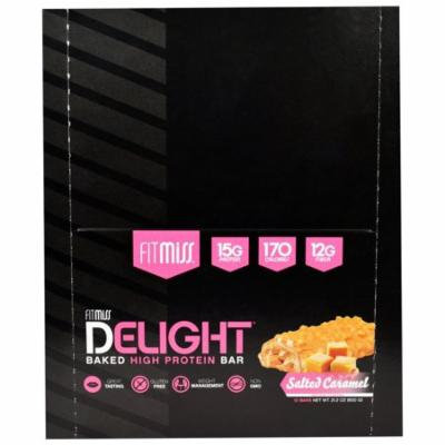 FitMiss, Fit Miss Delight, Baked High Protein Bar, Salted Caramel, 12 Bars, 21.2 oz (pack of 2)