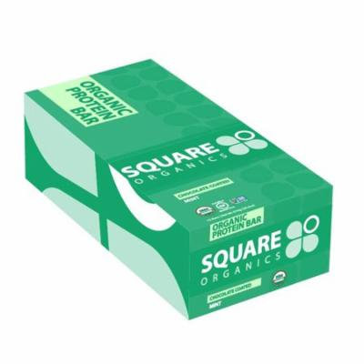 Square Organics, Organic Protein Bar, Chocolate Coated Mint, 12 Bars, 1.7 oz (48 g) Each(pack of 3)