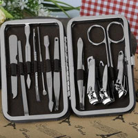 12 in 1 Stainless Steel Nail Clipper Set Pedicure Manicure Tools Set Nail Care Nipper Cutter Cuticle Beauty Suit Kit