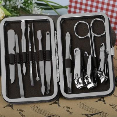 12 in 1 Stainless Steel Nail Clipper Set Pedicure Manicure Tools Set Nail Care Nipper Cutter Cuticle Beauty Suit Kit