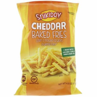 Snikiddy, Baked Fries, Corn & Potato Snacks, Cheddar, 4.5 oz (pack of 2)