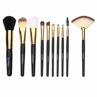 IFair Mall Makeup Brush Set Pouch Bag Face Powder Brush Makeup Brush Kit 10 PCS SPTE