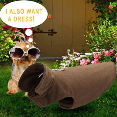 Camel Warm Double-Sided Polar Fleece Dog Coat Puppy Jacket Autumn Winter Dog Clothes Dog Coat