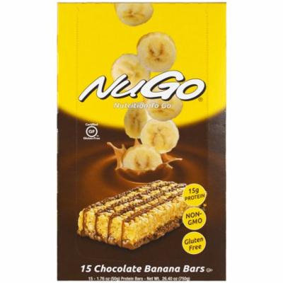 NuGo Nutrition, Nutrition To Go, Chocolate Banana Bars , 15, 1.76 oz (50 g) Each(pack of 1)