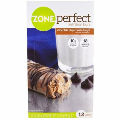 ZonePerfect, Nutrition Bars, Chocolate Chip Cookie Dough, 12 Bars, 1.58 oz (45 g) Each(pack of 4)