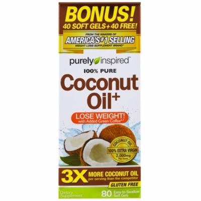Purely Inspired, Coconut Oil+, 80 Easy-to-Swallow Soft Gels(pack of 1)