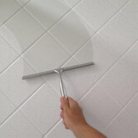 Evelots Shower Window Squeegee, Stainless Steel Bathroom & Car Glass Cleaner