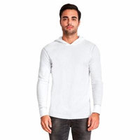 Next Level 8221 Adult Thermal Hoody - White/ Hthr Gray - 3XL