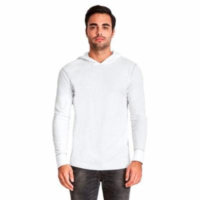 Next Level 8221 Adult Thermal Hoody - White/ Hthr Gray - 3XL