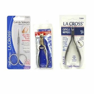 Sally Hansen LA Cross Toenail nippers P7865 + Cuticle Scissors 72823 + Cuticle Nippers 75884 + Beyond BodiHeat Patch, 1 Ct