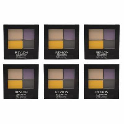 Revlon Colorstay 16 Hr Eye Shadow - Exotic (583) - 0.16 oz (Pack of 6) + Beyond BodiHeat Patch, 1 Ct