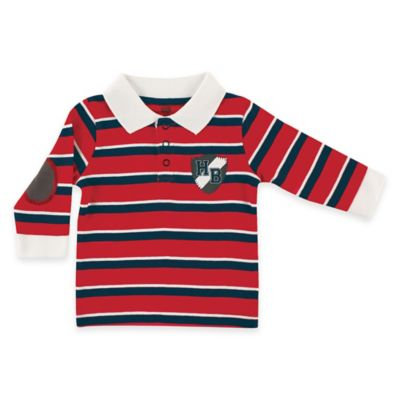 Hudson Baby Newborn Baby Boys Long Sleeve Rugby Shirt - HB Crest