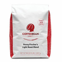 Coffee Bean Direct Penny Pincher’s Light Roast Blend Coffee, Whole Bean, 5 Pound