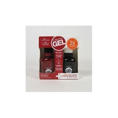 Sally Hansen Miracle Gel, Nail Polish RUBY SHIMMERS + TOP COAT (Duo) by Sally Hansen