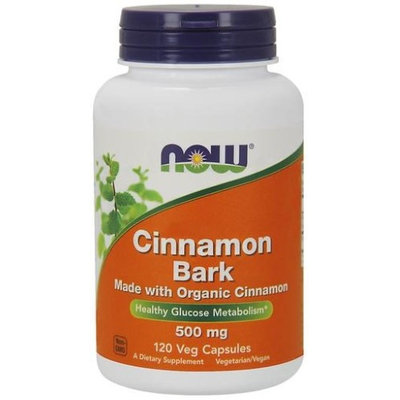 Organic Cinnamon Bark 500 mg Now Foods 120 VCaps