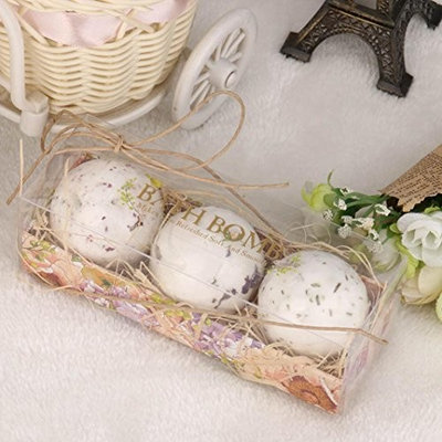 Bath Bombs Gift Set, Lotus.flower Handmade Organic Bath Sea Salts Made Fizzies Body Scrub Dry Skin Moisturize - Perfect for Bubble & Spa Bath