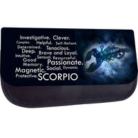 Zodiac Scorpio Traits - Black Multi-Purpose Cosmetic Case - Bag - with 2 Zippered Pockets and Nylon Lining