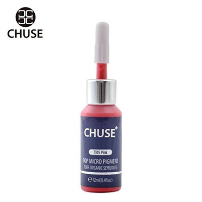 CHUSE T305, 12ml, Pink, Passed SGS,DermaTest Top Micro Pigment Cosmetic Color Permanent Makeup Tattoo Ink