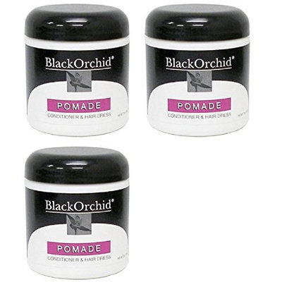 Black Orchid Pomade Conditioner and Hair Dress, 7 Oz (Pack of 3) + FREE Eyebrow Razor, 3 Ct.