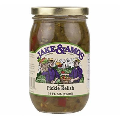 Jake & Amos Sweet Pickle Relish, 16 Oz. Jar (Pack of 6)