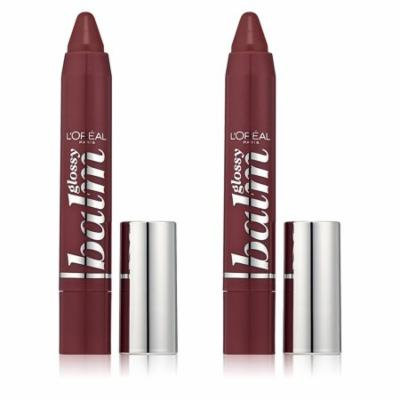 L'oreal Paris Colour Riche Glossy Balm, 270 Petite Plum (Pack of 2) + 3 Count Eyebrow Trimmer