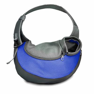 Hands Free Dog Sling Bag Pet Shoulder Carrier 35*8.5*20cm Single-Shoulder Pet Travel Bag for Dog Cat Outside Walking - Size S(Blue)