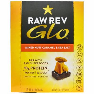 Raw Revolution, Glo, Mixed Nuts Caramel & Sea Salt, 12 Bars, 1.6 oz (46 g) Each(pack of 2)