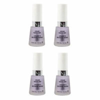 Revlon Liquid Quick Dry, 0.5 Ounce (4 Pack) + 3 Count Eyebrow Trimmer