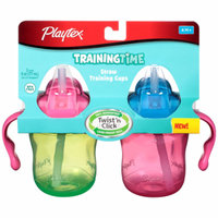 Playtex Training Time Straw Cups, 6 Ounce, 2 Count (Colors May Vary) + 3 Count Eyebrow Trimmer