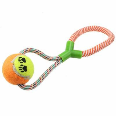 Dog ChewingTennis Ball w/ Rope Dog Toy For Chewing and Training