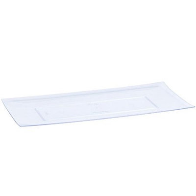 Lillian Caterware, Rectangular Tray, Clear, 13'x 6.25', 3 Ct