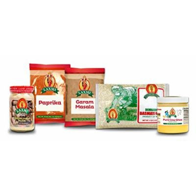 Laxmi Tikka Masala Seasoning Kit - Includes Ghee, Paprika, Garam Masala, Rice & More