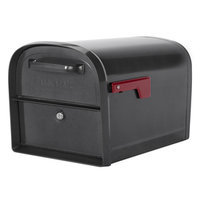 Architectural Mailboxes Oasis Locking Mailbox 11.2-in x 11.4-in Metal Pewter Lockable Post Mount Mailbox 6300P-10