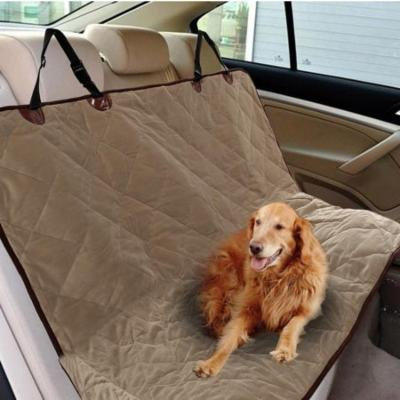 Margot Pet Cushion -Pet Car Back Rear Seat Cover Short Plush Dog Cat Seat Bench Cover Brown