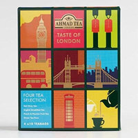 Ahmad Tea Taste of London, 40 Tea Bags: Earl Grey, English Breakfast, Peach and Passion Fruit, and Pure Green Tea