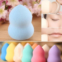Lovely Beauty Makeup Cute Waterdrop Cosmetic Cotton Soft Sponge Egg Cleaner Face Power Puff Calabash Shape SPPYY