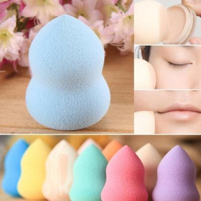 Lovely Beauty Makeup Cute Waterdrop Cosmetic Cotton Soft Sponge Egg Cleaner Face Power Puff Calabash Shape SPPYY