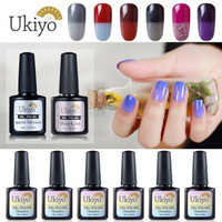 Ukiyo Thermal Color Change Chameleon UV Gel Polish With No Wipe Gel Top Coat And Base Coat Multicolor Combo Color Set Of 8pcs X 10ml 0.33fl.oz Nail Polish Set 02