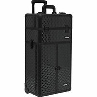 Sunrise Garibaldi 2-In-1 Rolling Makeup Case Professional Nail Travel Organizer Box, Black Diamond, 22 Pound