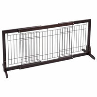 Solid Wood Adjustable Free Stand Dog Gate Pet Fence