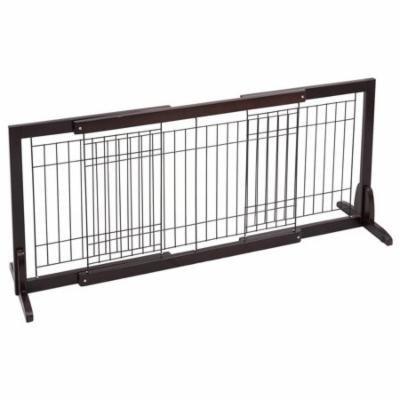 Solid Wood Adjustable Free Stand Dog Gate Pet Fence