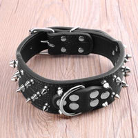 Rivets Dog Collar Pu Leather Pet Collar Dog Collar Necklace Pet Accessories Dog Collar , Tow Rope