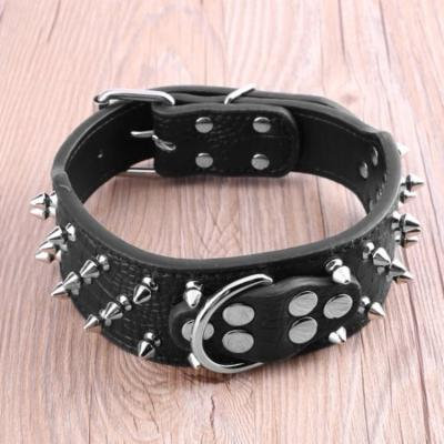 Rivets Dog Collar Pu Leather Pet Collar Dog Collar Necklace Pet Accessories Dog Collar , Tow Rope