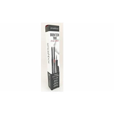 Smashbox Brow Tech Trio Full Size Set: Gloss Stick Dark Brown + Highlight Stick Bronze Shimmer + Shaping Powder Dark Brown